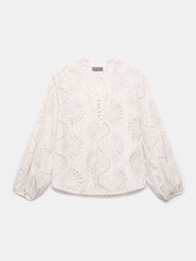 Mint Velvet White Broderie Cotton Blouse - Image 6 of 8