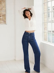 Mint Velvet Blue Relaxed Straight Jeans - Image 3 of 7