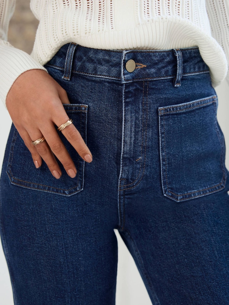 Mint Velvet Blue Relaxed Straight Jeans - Image 4 of 7