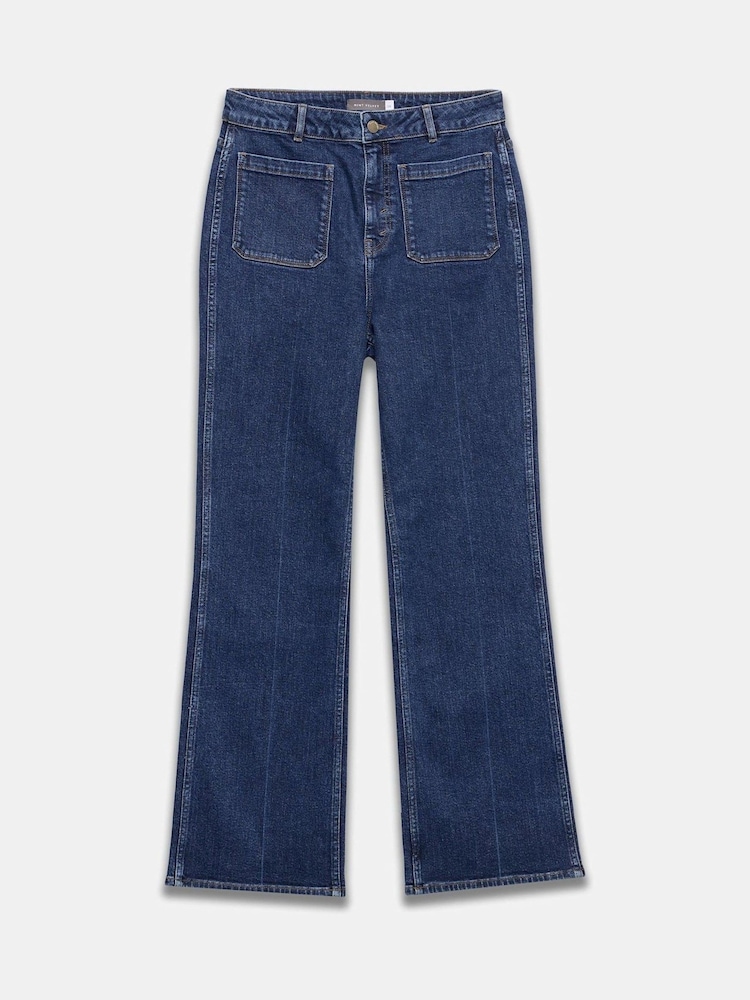 Mint Velvet Blue Relaxed Straight Jeans - Image 6 of 7