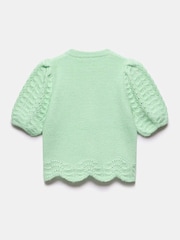 Mint Velvet Green Short Sleeve Knit Top - Image 8 of 9