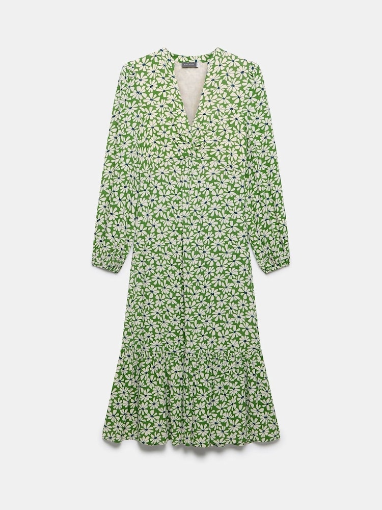 Mint Velvet Green Floral Print Midi Dress - Image 7 of 8