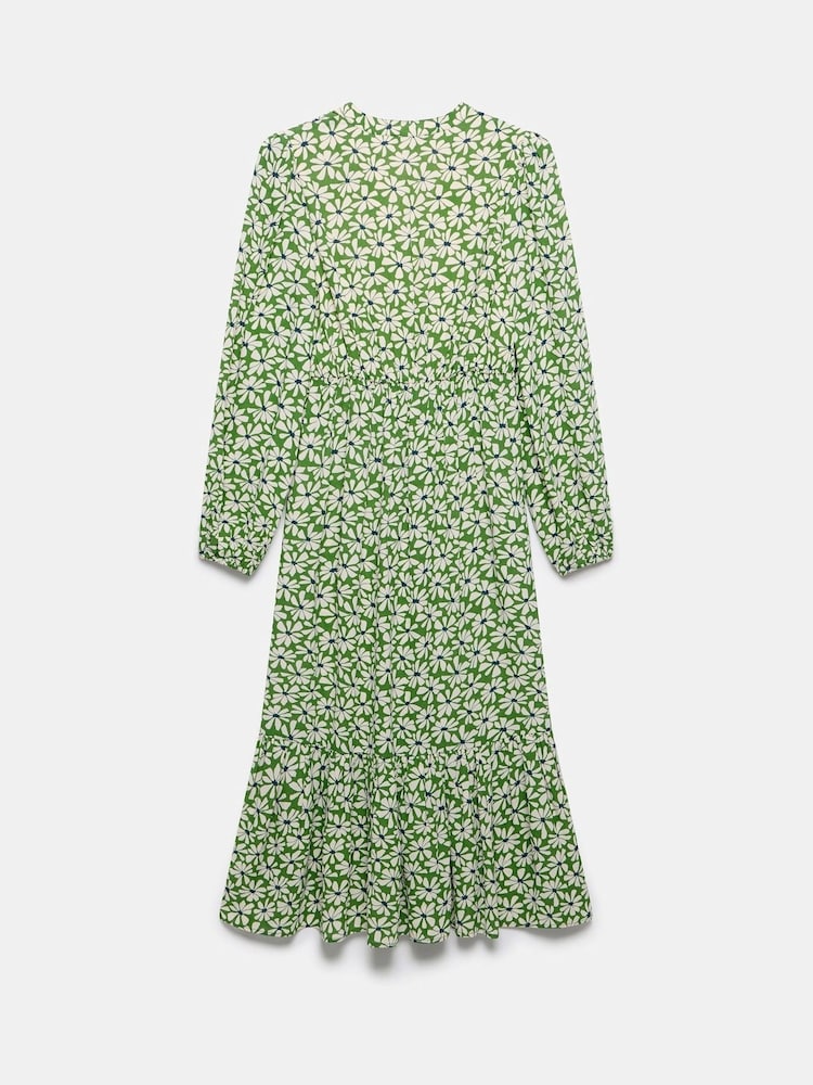 Mint Velvet Green Floral Print Midi Dress - Image 8 of 8