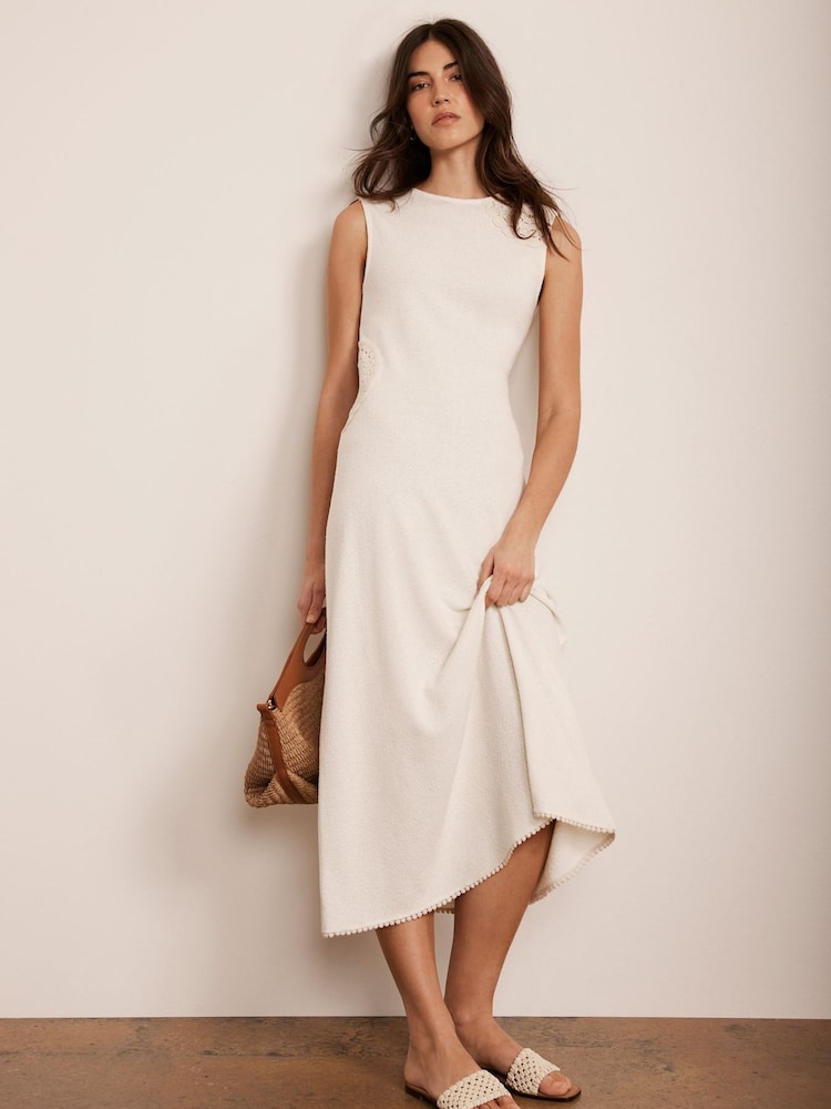 Mint Velvet Cream Crochet Maxi Dress - Image 1 of 8 Mint Velvet Cream Crochet Maxi Dress - Image 1 of 8