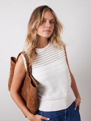 Mint Velvet White Knit Top - Image 2 of 8