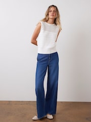 Mint Velvet White Knit Top - Image 3 of 8