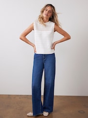 Mint Velvet White Knit Top - Image 5 of 8