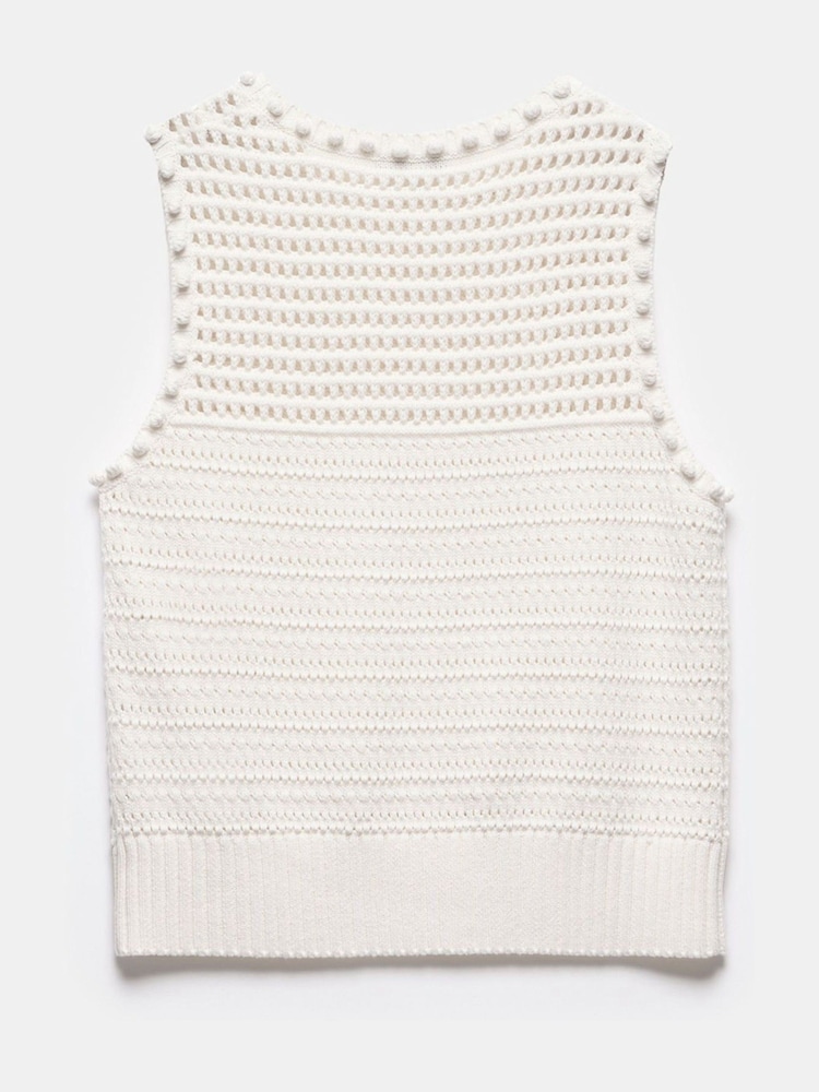 Mint Velvet White Knit Top - Image 8 of 8