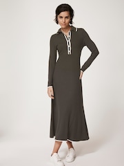 فستان بولو متوسط الطول جيرسيه من Mint Velvet - صورة 1 من 8