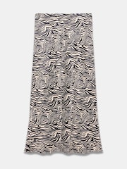 Mint Velvet Black Zebra Print Satin Slip Skirt - Image 6 of 7