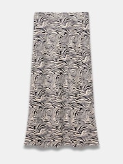 Mint Velvet Black Zebra Print Satin Slip Skirt - Image 7 of 7