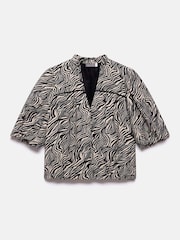 Mint Velvet Black Zebra Print Puff Sleeve Blouse - Image 6 of 7