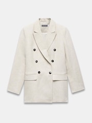 Mint Velvet Cream Double Breasted Blazer - Image 7 of 8