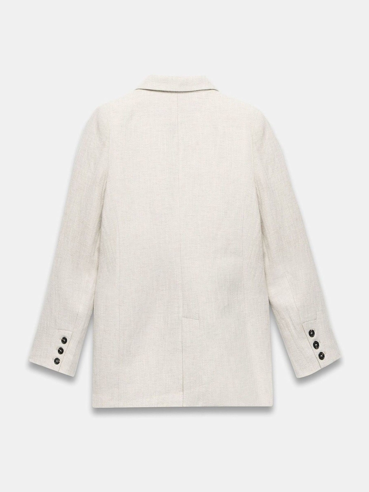 Mint Velvet Cream Double Breasted Blazer - Image 8 of 8