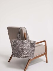 Mint Velvet Brown Leopard Print Denim Tote Bag - Image 1 of 5