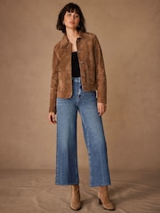 Mint Velvet Wash Cropped Wide Jeans - Image 1 of 6