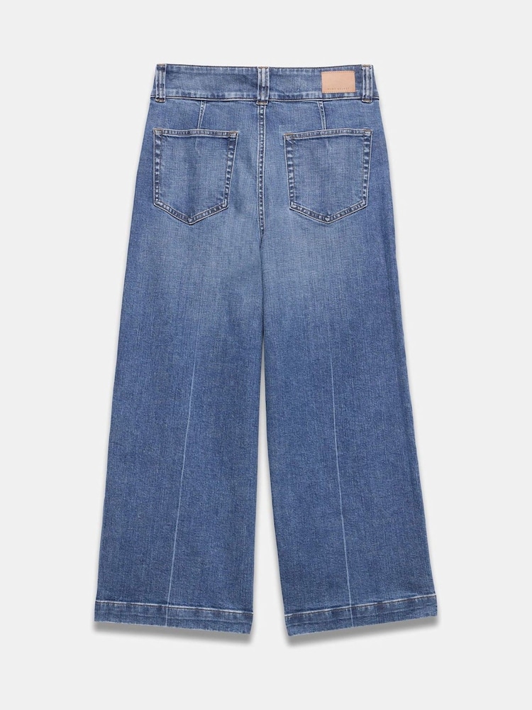 Mint Velvet Wash Cropped Wide Jeans - Image 6 of 6