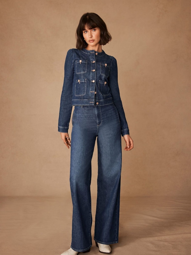 Mint Velvet Denim Decupat/Trei sferturi Jachetă - Image 4 of 8