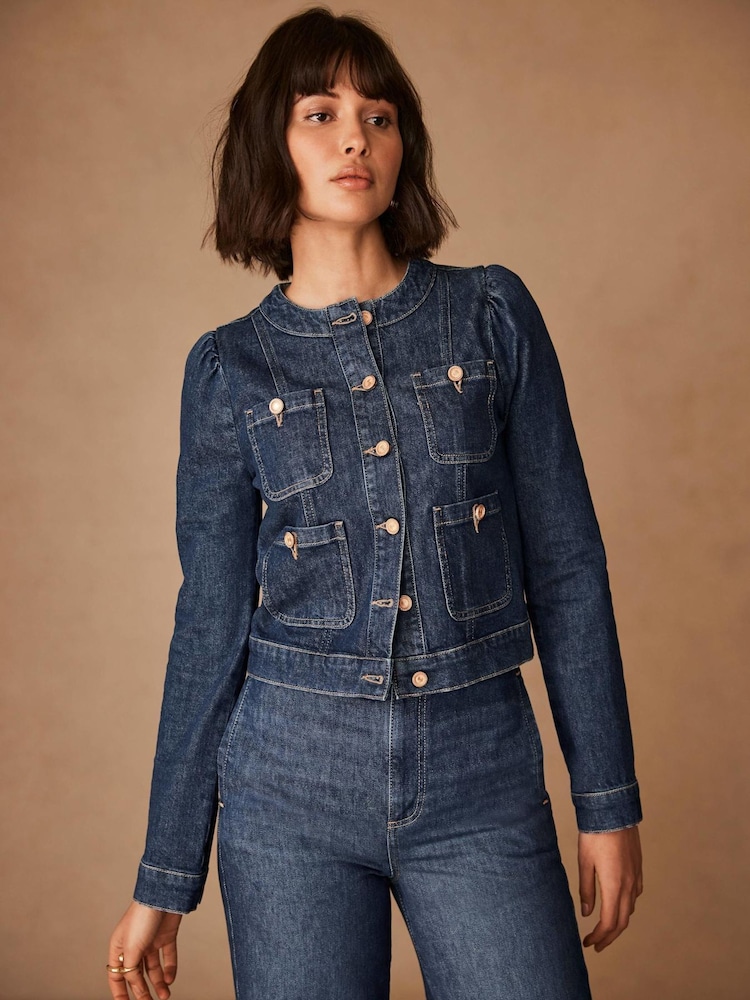 Mint Velvet Denim Decupat/Trei sferturi Jachetă - Image 5 of 8