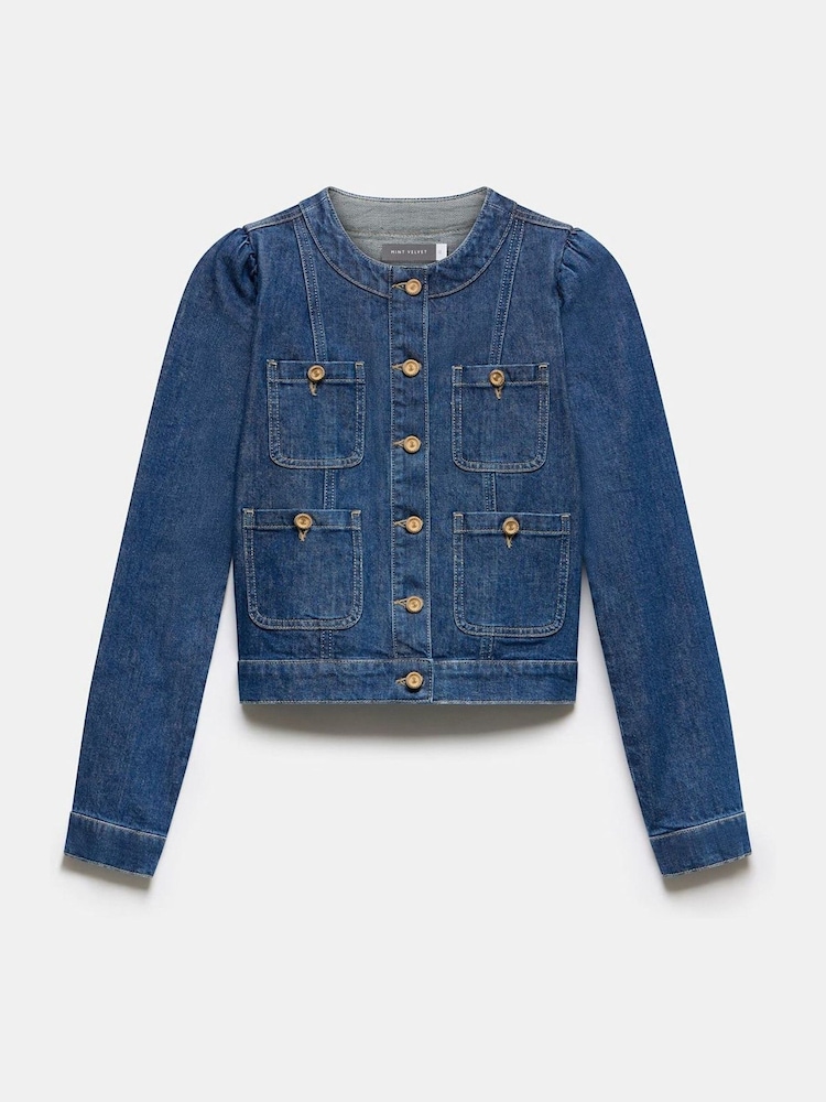 Mint Velvet Denim Decupat/Trei sferturi Jachetă - Image 7 of 8