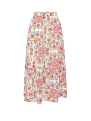 PixieGirl Petite Pink Tiered Maxi 100% Cotton Skirt - Image 6 of 6