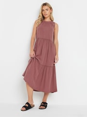 M&Co Red Petite Acid Wash Tassel Detail Maxi Dress - Image 1 of 5