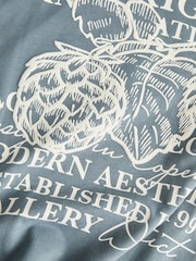 JACK & JONES Blue Graphic Back Print Tee - Image 4 of 4