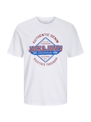 JACK & JONES Black 5 Pack Short Sleeve Printed T- Shirts - Image 5 of 5
