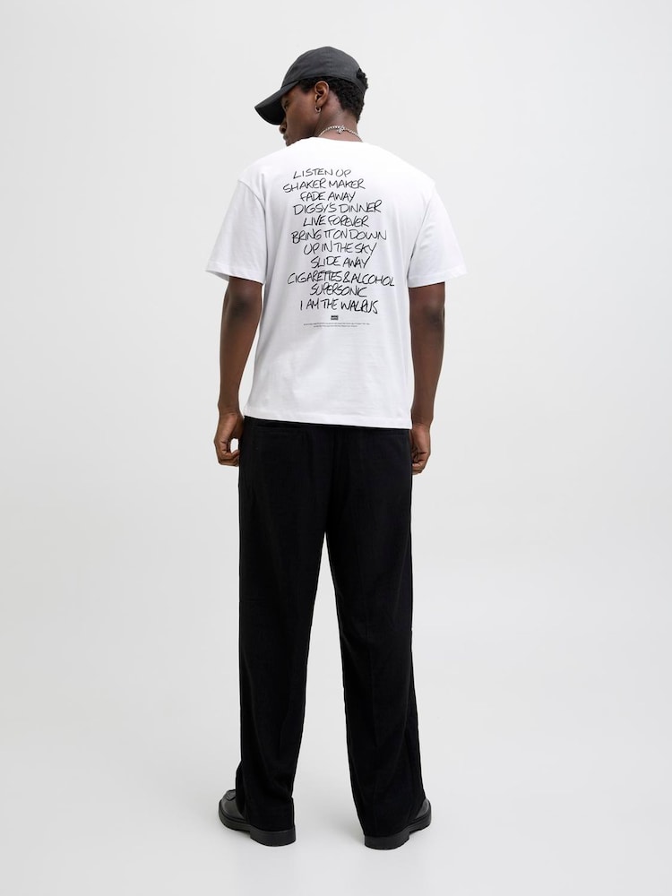 JACK & JONES White Oasis Back Print T-Shirts - Image 1 of 5