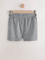 Black/White Pull On Gingham Shorts - Image 4 of 6
