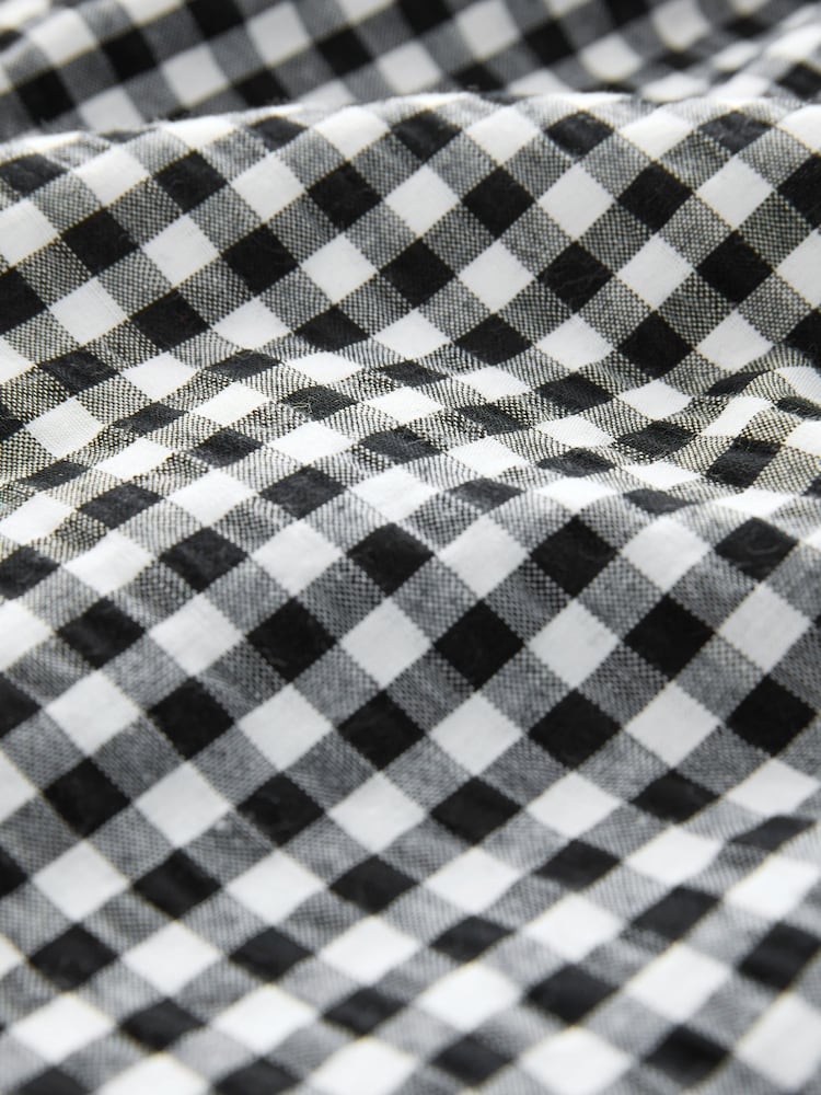 Black/White Pull On Gingham Shorts - Image 6 of 6
