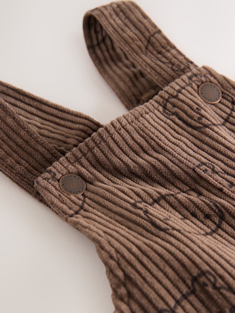Brown Bear Print Corduroy Dungarees (3mths-7yrs) - Image 6 of 6