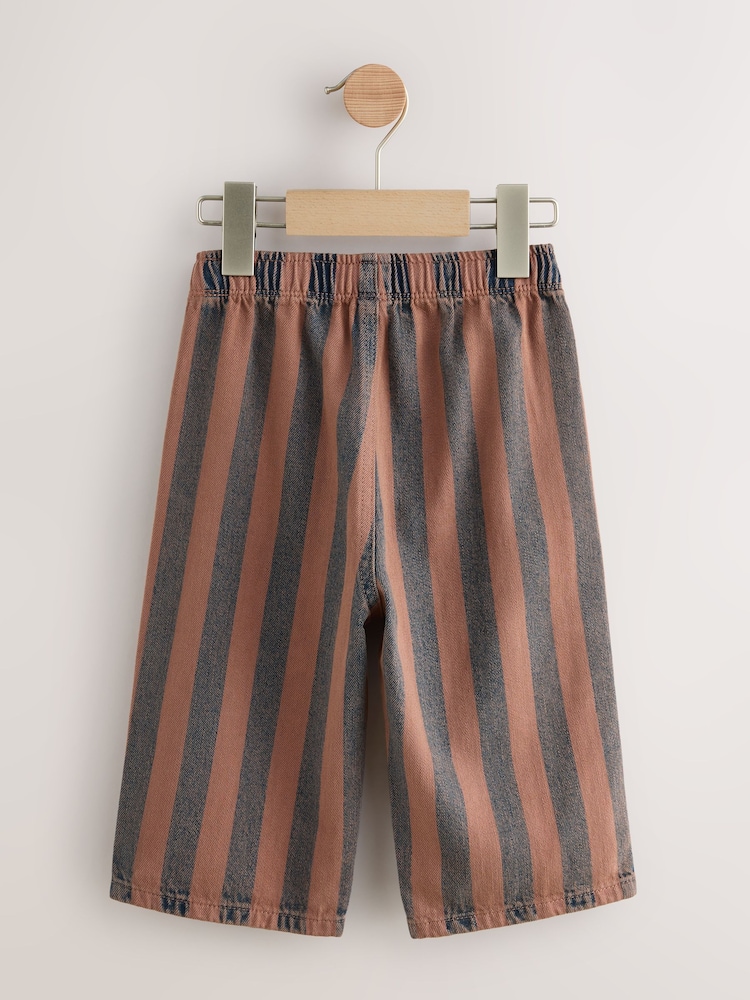 Rust Brown Stripe Pull On Wide Trousers (3mths-7yrs) - Image 2 of 4 Rust Brown Stripe Pull On Wide Trousers (3mths-7yrs) - Image 2 of 4