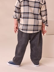 Charcoal Grey Textured Corduroy Pull On Trousers (3mths-7yrs) - Image 3 of 8