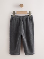 Charcoal Grey Textured Corduroy Pull On Trousers (3mths-7yrs) - Image 6 of 8