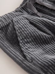 Charcoal Grey Textured Corduroy Pull On Trousers (3mths-7yrs) - Image 7 of 8
