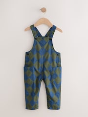 Green/Blue Harlequin Dungarees (3mths-7yrs) - Image 1 of 5