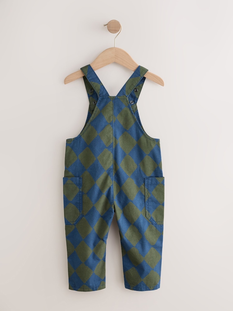 Green/Blue Harlequin Dungarees (3mths-7yrs) - Image 2 of 5
