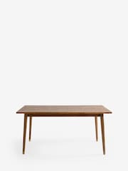 Rockett St George Mango Wood Leopard Print 6 Seater Fixed Dining Table - Image 6 of 7