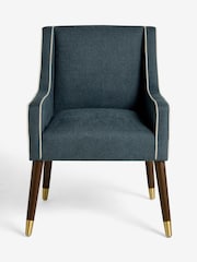 Nina Campbell Clabon Indigo Blue Rosebury Dining Chair - Image 4 of 8