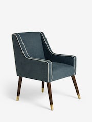Nina Campbell Clabon Indigo Blue Rosebury Dining Chair - Image 5 of 8