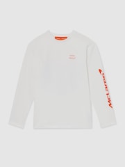 Reiss White Legacy Unisex Fit McLaren F1 Team Tyre-Print T-Shirt - Image 2 of 8