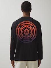 Reiss Black Legacy Unisex Fit McLaren F1 Team Tyre-Print T-Shirt - Image 3 of 8