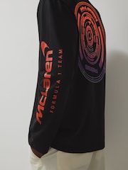 Reiss Black Legacy Unisex Fit McLaren F1 Team Tyre-Print T-Shirt - Image 5 of 8