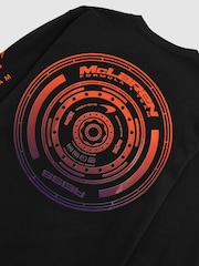 Reiss Black Legacy Unisex Fit McLaren F1 Team Tyre-Print T-Shirt - Image 7 of 8