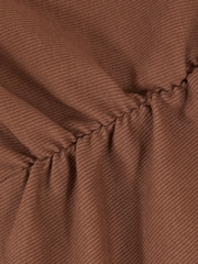 Reiss Toffee Brown Trudy Ribbed Ruched Waist Vest - Image 6 of 6