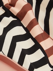 Reiss Black/Brown Kate Chevron Stripe Bikini Bottoms - Image 6 of 6