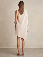Бледно-розовый - Драпированное платье мини на одно плечо Reiss Ellery - Image 5 of 6