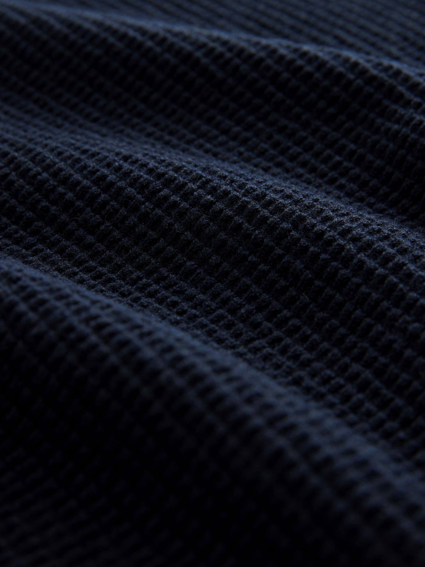 Buy Navy Blue Crew Neck Regular Fit Essential Textured Knit Jumper