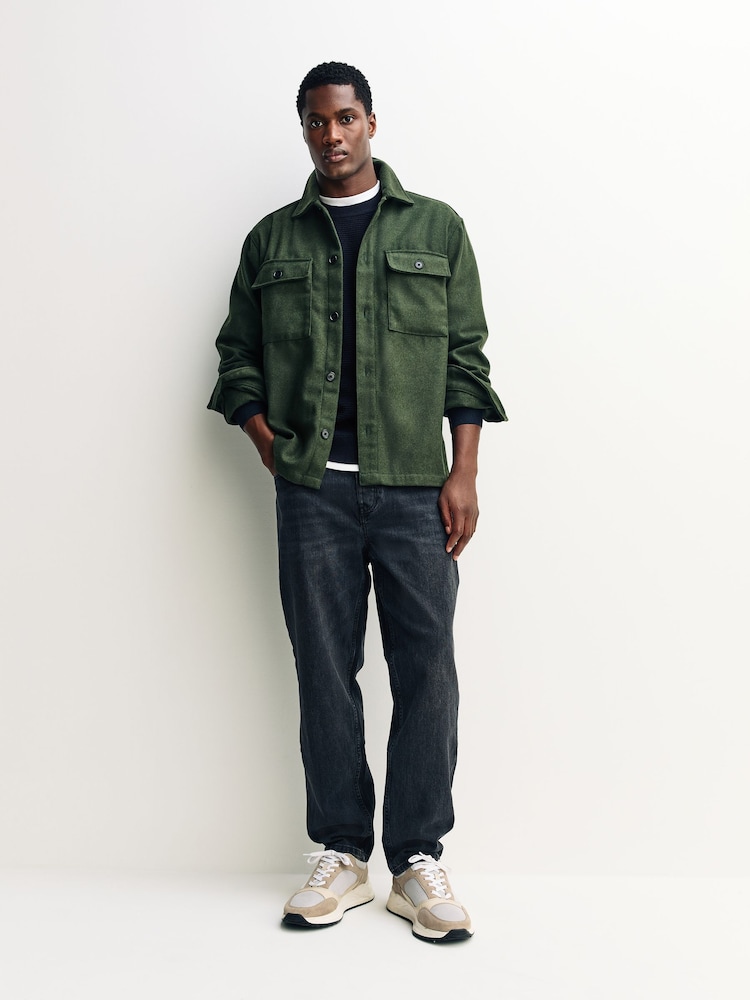 Navy Blue Crew Neck Regular Fit Essential Textured Knit Jumper - Image 2 of 7 Navy Blue Crew Neck Regular Fit Essential Textured Knit Jumper - Image 2 of 7